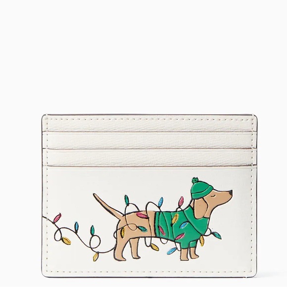 Kate Spade Claude Small Festive Card Holder - Picture 1 of 2